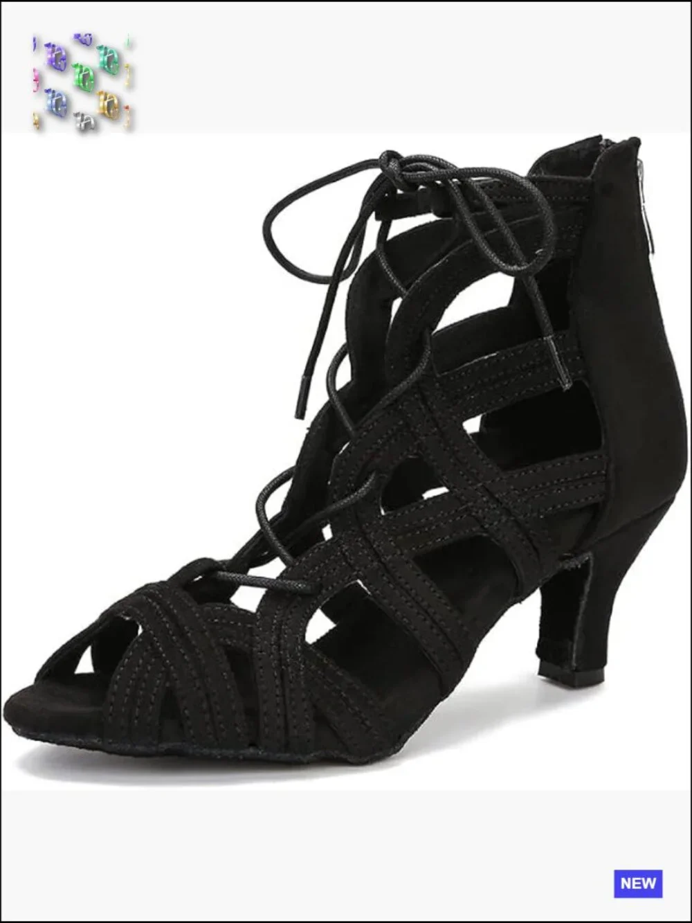 Women's Latin Dance Boots 2.5 Inch Heels Salsa Tango Practice Performance Shoes